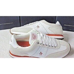 Original Penguin Men's Breaker Jogger Lace Up Suede Nylon Sneakers White NIB